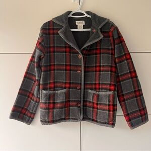 Plaid TABI Vintage Wool Cottagecore Chore Coat Jacket Sz S Holidays Christmas